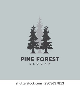 Pine Tree Logo, Luxurious Elegant Simple Design, Fir Tree Vector Abstract, Forest Icon Illustration Pine Product Brand