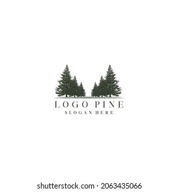 pine and tree logo modern 