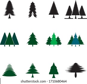 pine tree Logo template illustration design
