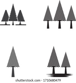 pine tree Logo template illustration design
