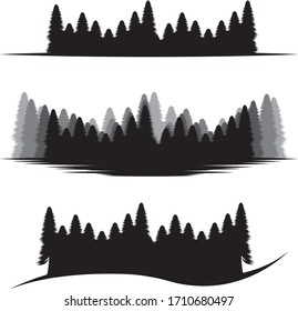 Diseño de la ilustración del logotipo de pinares
