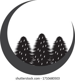 pine tree Logo template illustration design
