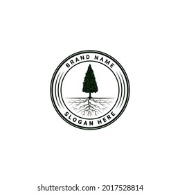 pine tree logo, this logo is inspired by pine trees in the forest