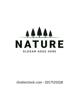 pine tree logo, this logo is inspired by pine trees in the forest