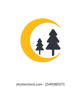 Pine Tree Logo Vector Icon Template Illustration