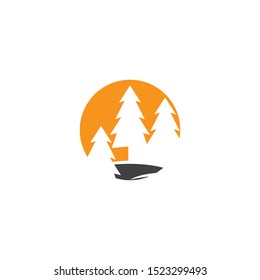 pine tree logo vector illustration