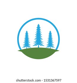 pine tree logo vector illustration