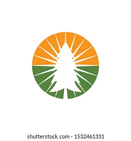 pine tree logo vector illustration