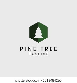 pine tree logo vector illustration design 
