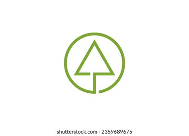 Pine Tree logo vector sign template 