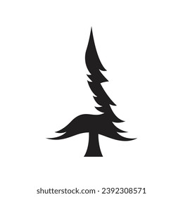 Pine tree logo vector template icon design illustration