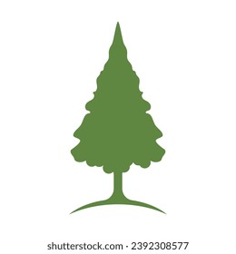 Pine tree logo vector template icon design illustration