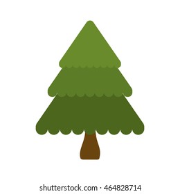 pine tree merry christmas celebration icon. Isolated and flat illustration. Vector graphic