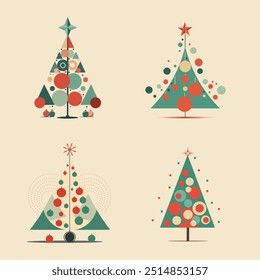 Árbol de pino. Felices Navidades y Feliz Año Nuevo. Fondo de Vector Abstractas Navidades alegres en estilo vintage. Diseño feliz de los Días festivos para la tarjeta de felicitación, la insignia, la invitación, el calendario etc. ilustración de Vector