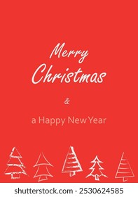 Pine tree. Merry Christmas and Happy New Year. Vector background Merry Christmas. Design for greeting card, badge, invitation, calendar etc. Vector illustration