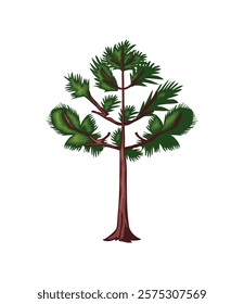 pine tree natural isolated icon