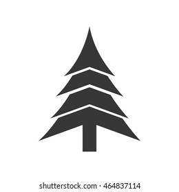 pine tree nature merry christmas icon. Isolated and flat illustration. Vector graphic