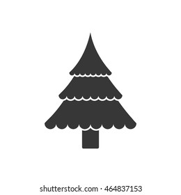 pine tree nature merry christmas icon. Isolated and flat illustration. Vector graphic