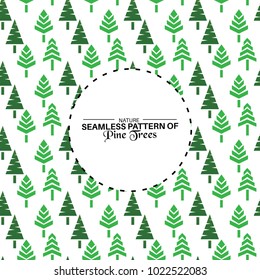 Pine tree nature seamless pattern vector