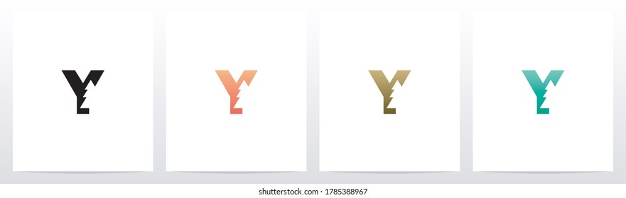 Pine Tree On Letter Logo Design Y
