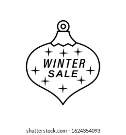 Pine tree ornament icon. Simple line, outline vector elements of winter sale icons for ui and ux, website or mobile application
