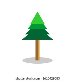 Pine tree, park vector green icons set