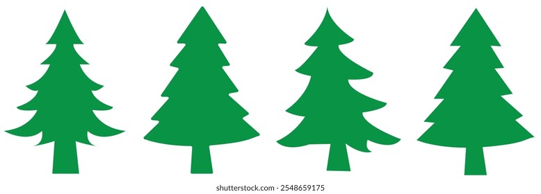 Pine tree, parque vetores ícones verdes ilustração