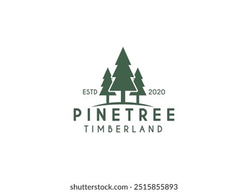 Pine tree pines logo design. Universal creative premium symbol. Vector illustration.