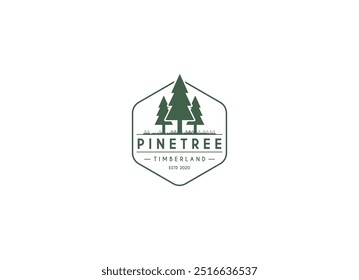 Pine tree pines logo design. Universal creative premium symbol. Vector illustration.