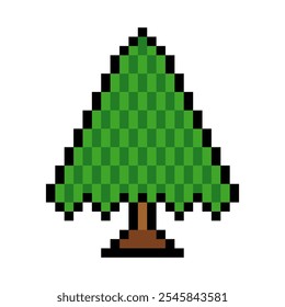  Pinheiro em estilo pixel art