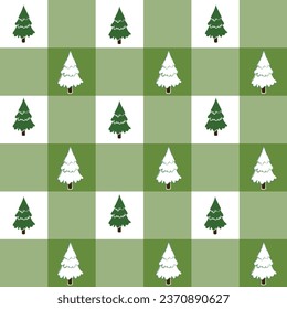 pine tree plaid pattern new year merry christmas surface background eps 10 vector 