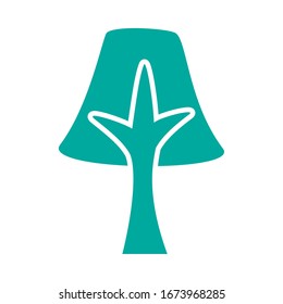 Icono de ilustración vectorial de la silueta de los bosques de pinos