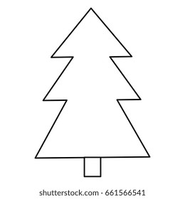 pine tree plant isolated icon