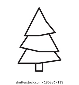 pine tree plant line style icon vector illustration design