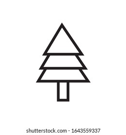 pine tree plant nature line style icon vector illustration design