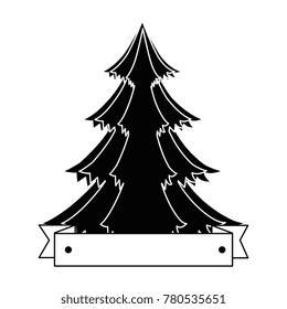 pine tree plant with ribbon