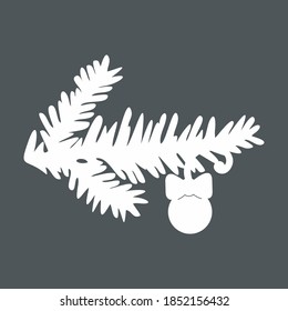Pine tree quality vector illustration cut