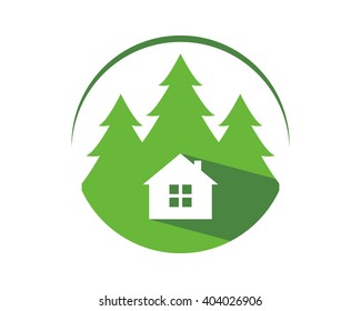 pine tree real estate residence residency residential home house housing property image icon