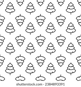 Pine Tree seamless pattern background.