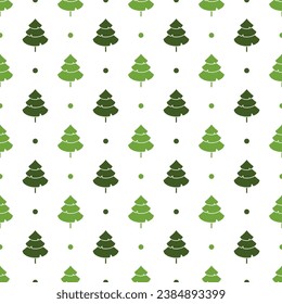 Pine Tree seamless pattern background.
