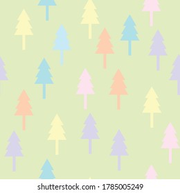 Pine tree seamless pattern wallpaper perfect for clothing fabric, background, or wrapping paper