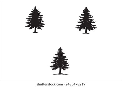 Pine Tree Silhouette art illustration