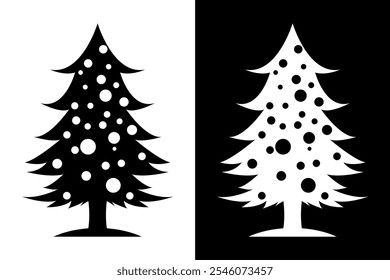 pine tree silhouette icon illustration vector	