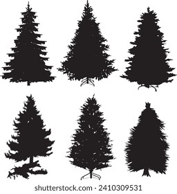  Pine Tree Silhouette Vector Design