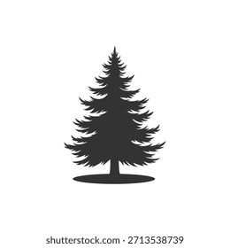 Pine tree silhouette vector illustration design