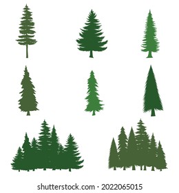 pine tree silhouette for your design