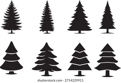 Kiefernbaum-Symbol - Evergreen Conifer Vektorgrafik