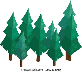 Pine Tree Vector for Asset Game