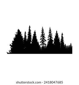 PINE TREE VECTOR FOREST TREE SILHOUETTE
