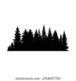 PINE TREE VECTOR FOREST TREE SILHOUETTE